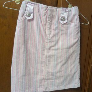 Girls Pink Pastel Stripe skirt size 5